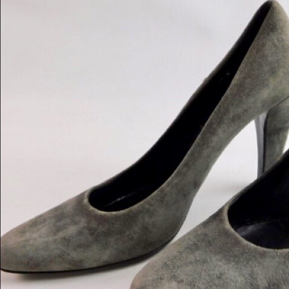 Prada Slate Grey Suede Heels Size 7 (37.5) - Picture 5 of 5
